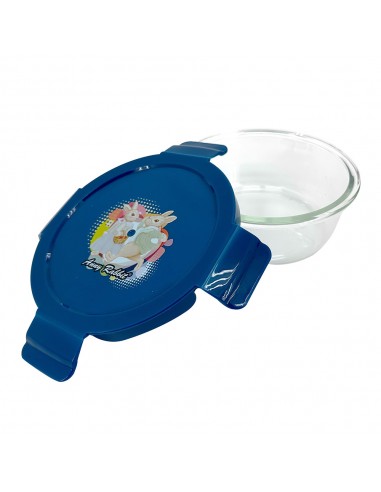 安妮兔圓形耐熱玻璃保鮮盒-650ml