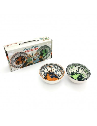安妮兔環遊世界陶瓷碗2入(盒裝)