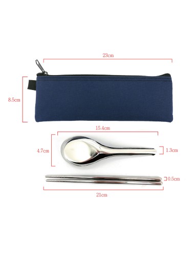 21cm提耳隨身餐具包二件組