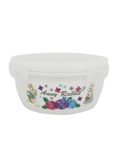 安妮兔保鮮蓋碗650ml繡球花三入禮盒