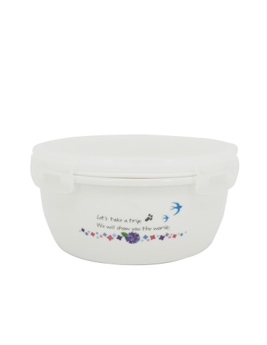 安妮兔保鮮蓋碗650ml繡球花三入禮盒