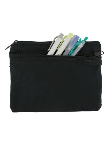 英國熊台製棉布三拉鏈隨身收納袋