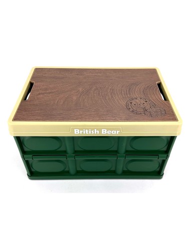英國熊木紋桌摺疊收納箱50L