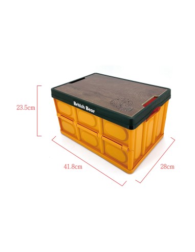 英國熊木紋桌摺疊收納箱30L