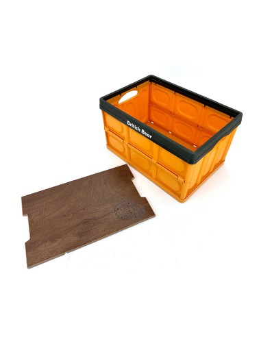 英國熊木紋桌摺疊收納箱30L