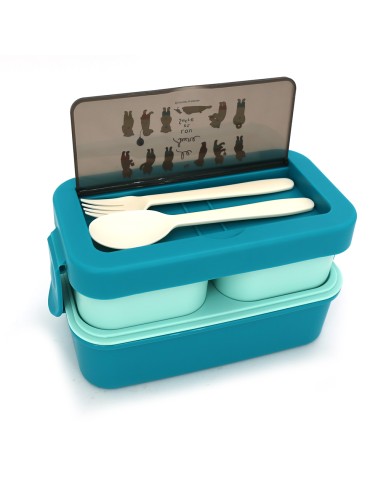 LOU露小熊雙層日式便當盒