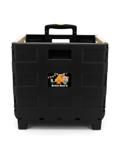 英國熊折疊購物推車-棕