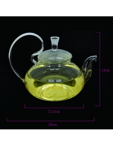 直火玻璃花茶壺組1+5杯