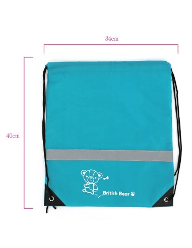 英國熊反光束口背包