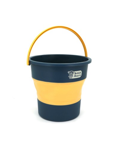 英國熊多功能摺疊水桶-中10L綠黃(盒裝)