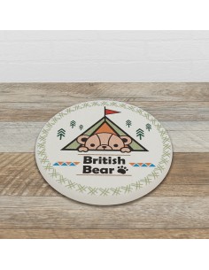 英國熊珪藻土杯墊-露營(盒裝)