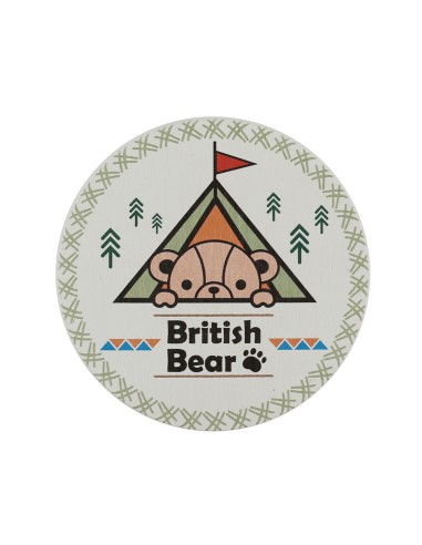 英國熊珪藻土杯墊-露營(盒裝)