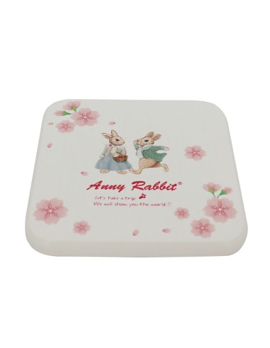 安妮兔珪藻土杯墊-櫻花