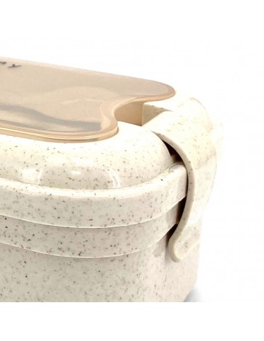 Bo Bonny不鏽鋼分格麥稈便當盒800ml