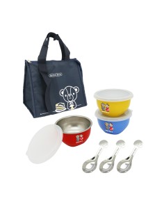 英國熊台製三入蓋碗組+袋匙B