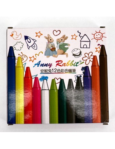 安妮兔12色彩色蠟筆-盒裝