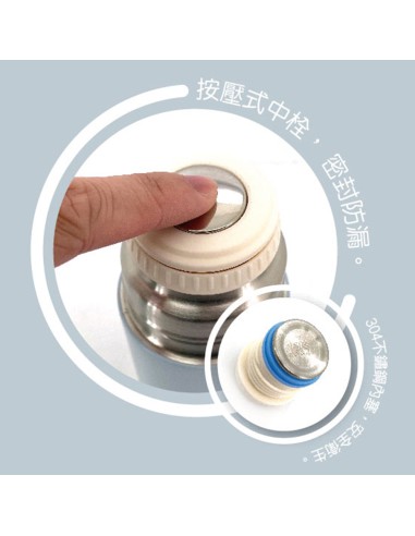 英國熊不鏽鋼真空分享瓶550ml-藍
