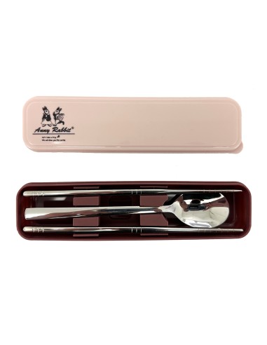 安妮兔方塊餐具二件組-波爾多紫(盒)