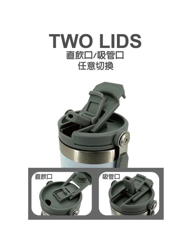 安妮兔真空雙飲提把冰壩瓶-1000ml