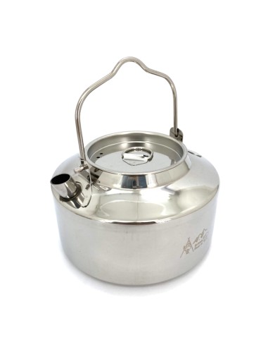 英國熊不鏽鋼露營茶壺1.2L附收納袋