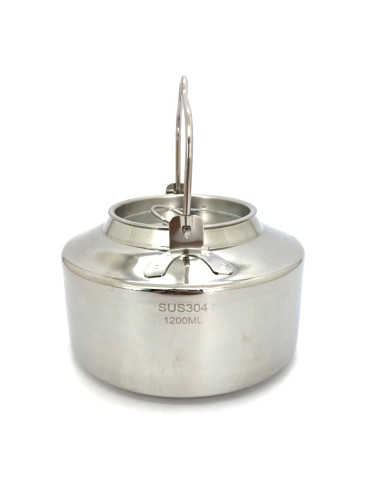 英國熊不鏽鋼露營茶壺1.2L附收納袋