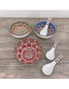 松村窯波西米亞3碗3匙