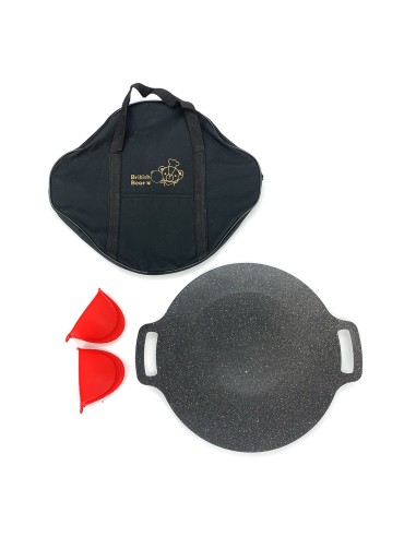 英國熊韓式不沾烤盤攜帶組-34CM