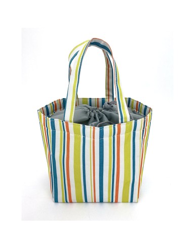 北歐風束口保溫保冷袋-條紋