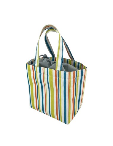 北歐風束口保溫保冷袋-條紋