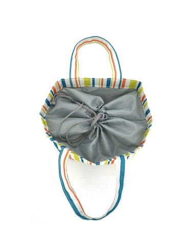 北歐風束口保溫保冷袋-條紋