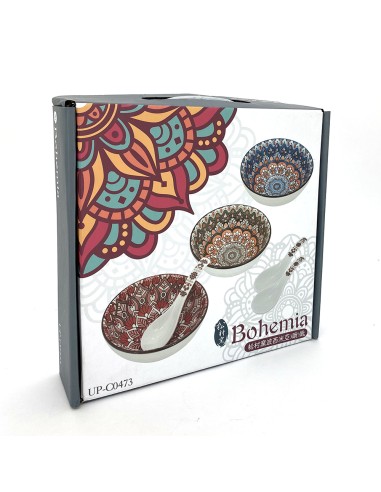 松村窯波西米亞3碗3匙