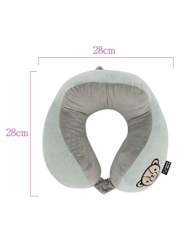 英國熊甜甜圈造型頸枕