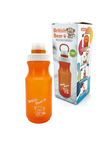 英國熊環保隨身瓶600ml-橘