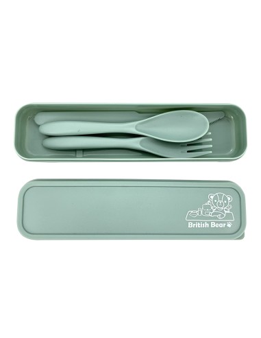 英國熊隨身餐具三件組 (盒裝)