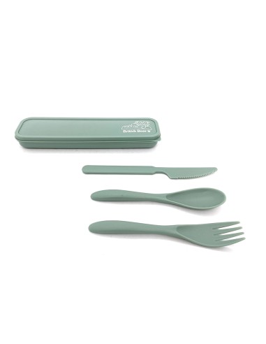 英國熊隨身餐具三件組 (盒裝)