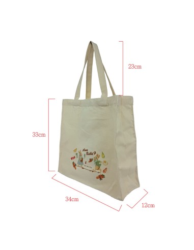 安妮兔彩色立體帆布袋