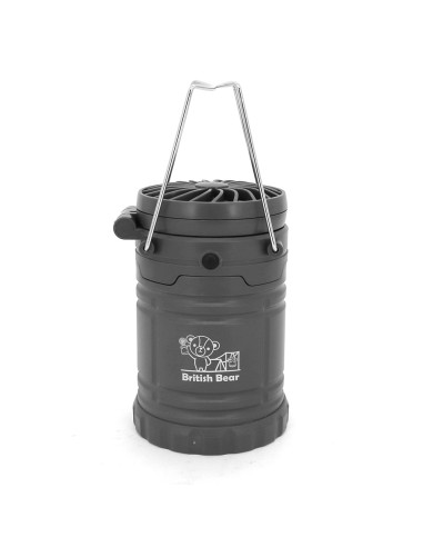 英國熊伸縮露營燈風扇-黑(盒裝)