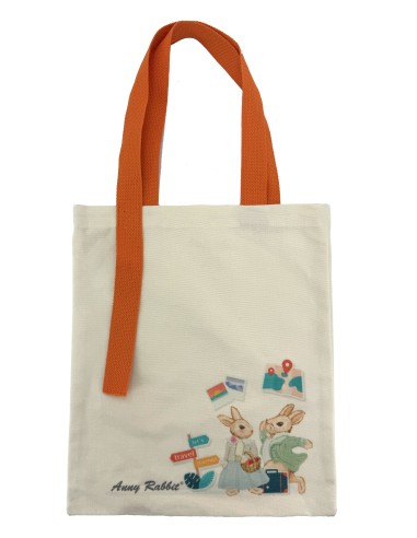 安妮兔帆布飄帶直式手提袋