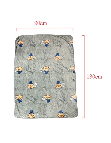 英國熊鑽法蘭絨毯90*130(OPP)