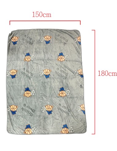 英國熊鑽法蘭絨毯150*180(OPP)