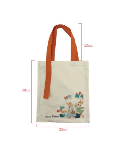 安妮兔帆布飄帶直式手提袋A3
