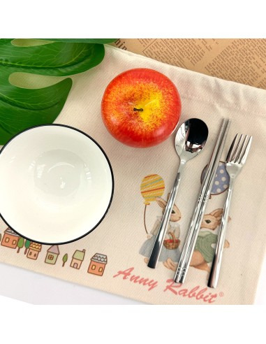 安妮兔束口餐具墊多用袋