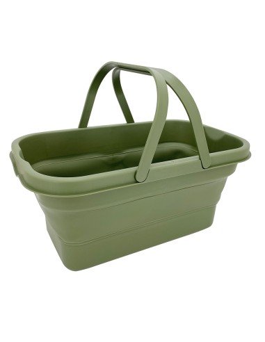 英國熊折疊桌野餐籃-綠