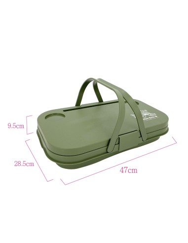 英國熊折疊桌野餐籃-綠