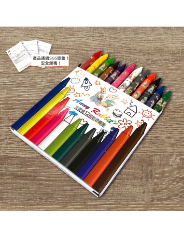 安妮兔12色彩色蠟筆-盒裝
