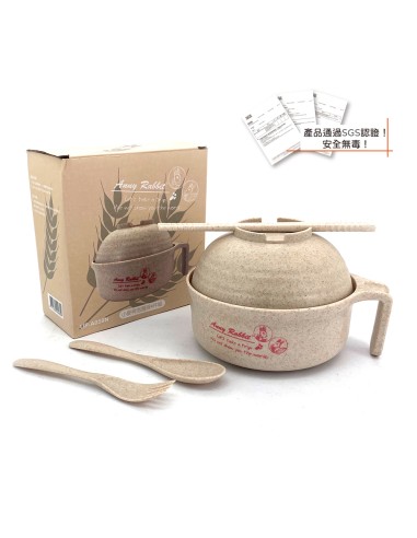 安妮兔小麥稈泡麵碗 4件組