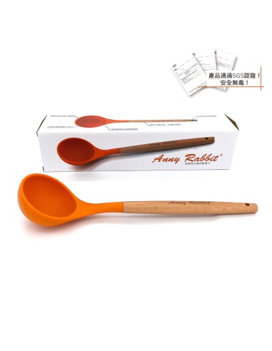 安妮兔木柄矽膠湯勺-盒裝