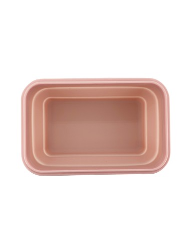 英國熊矽膠摺疊保鮮盒800ML粉