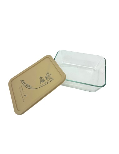 安妮兔玻璃長方保鮮盒-2600ml