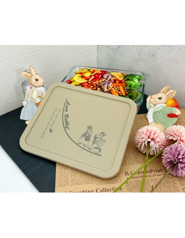 安妮兔玻璃長方保鮮盒-2600ml